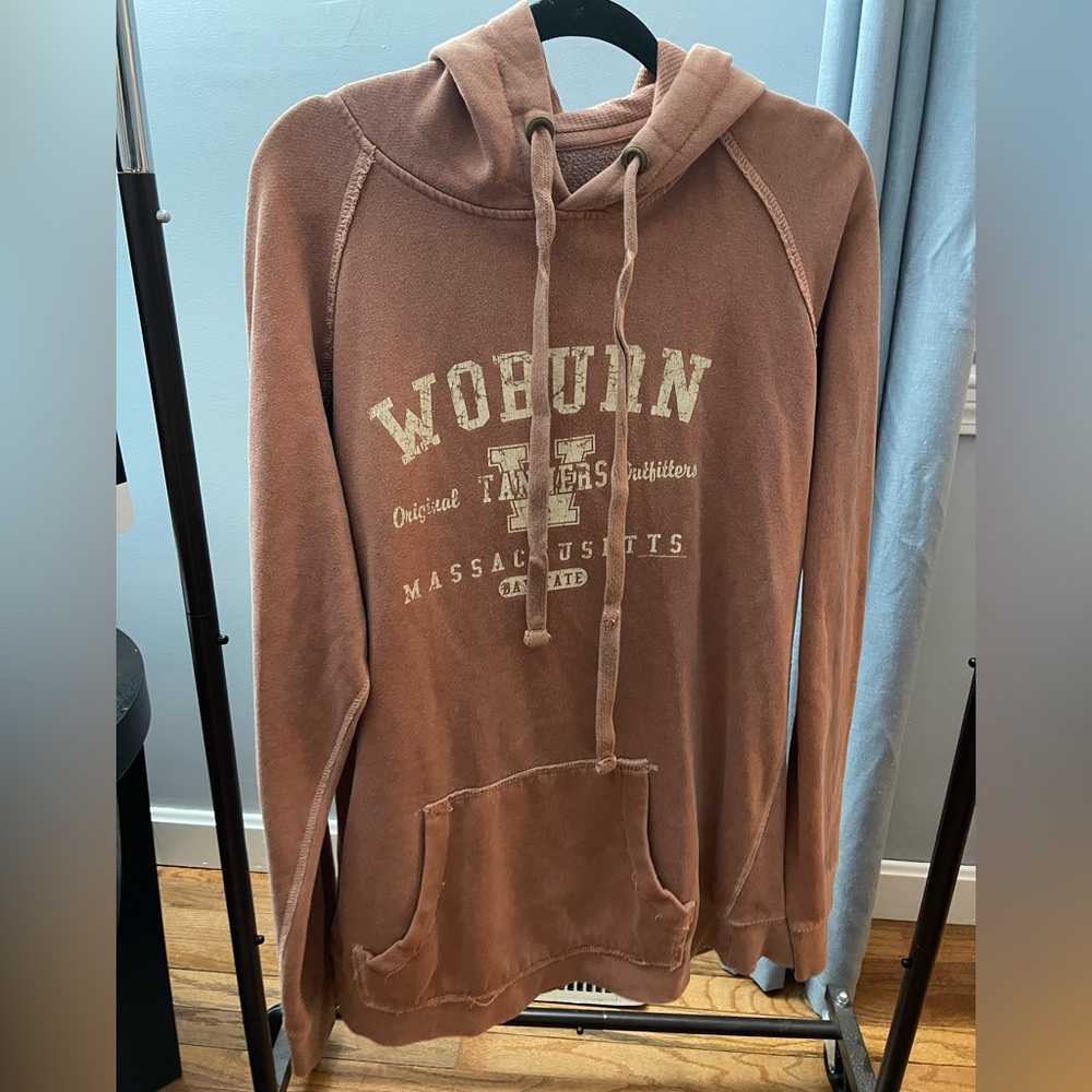Comfort Colors Brown Hoodie Sweater Size M
